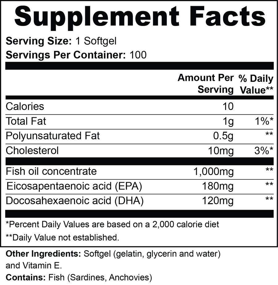 Omega-3 EPA 180mg + DHA 120mg